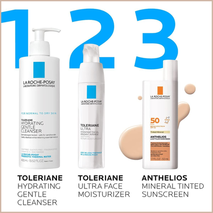 Anthelios Ultra-Light Mineral Sunscreen SPF 40 – Tinted Broad Spectrum Face Sunscreen with Titanium Dioxide, Oil-Free Matte Finish - Tinted