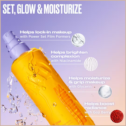 All Nighter Waterproof Glow Setting Spray – 24HR Makeup Hold, Glass-Skin Glow & Hydrating Finish