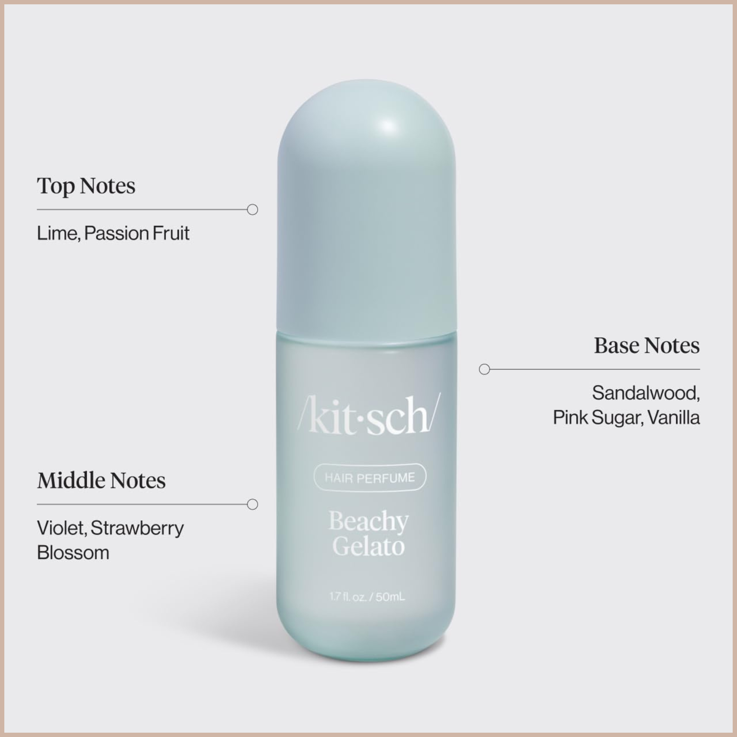 Hair Perfume for Women – Beachy Gelato Hair & Body Mist with Tropical Citrus, Vanilla Bean & Patented Odor-Eliminating Technology – 50ml