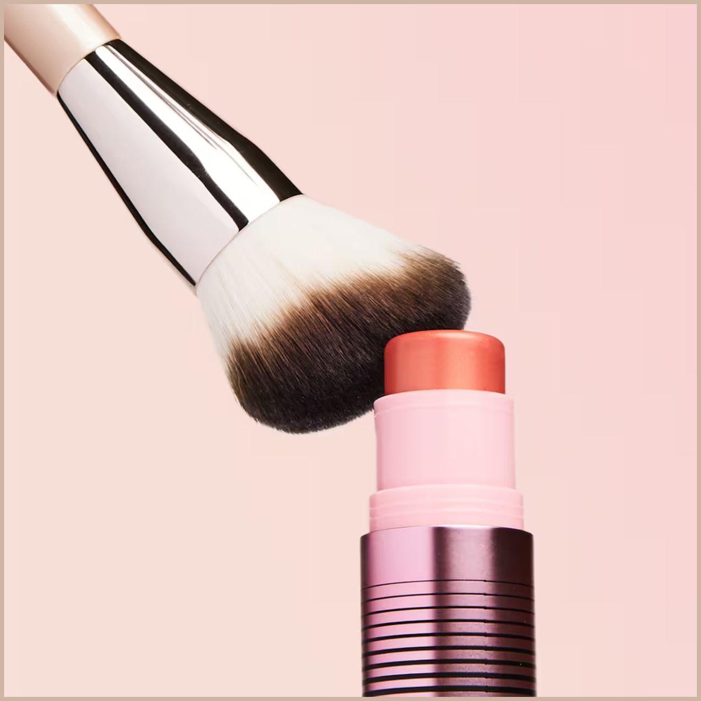 Duo Brush Face for Cream + Powder – Dual-Ended Complexion Brush for Blending, Building & Setting