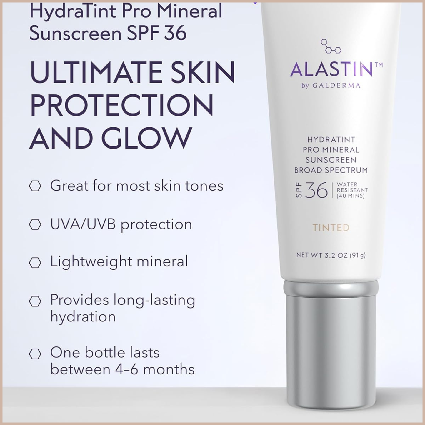 Mineral Sunscreen SPF 36 – Lightweight Broad-Spectrum UVA/UVB Protection & Hydrating Face Lotion