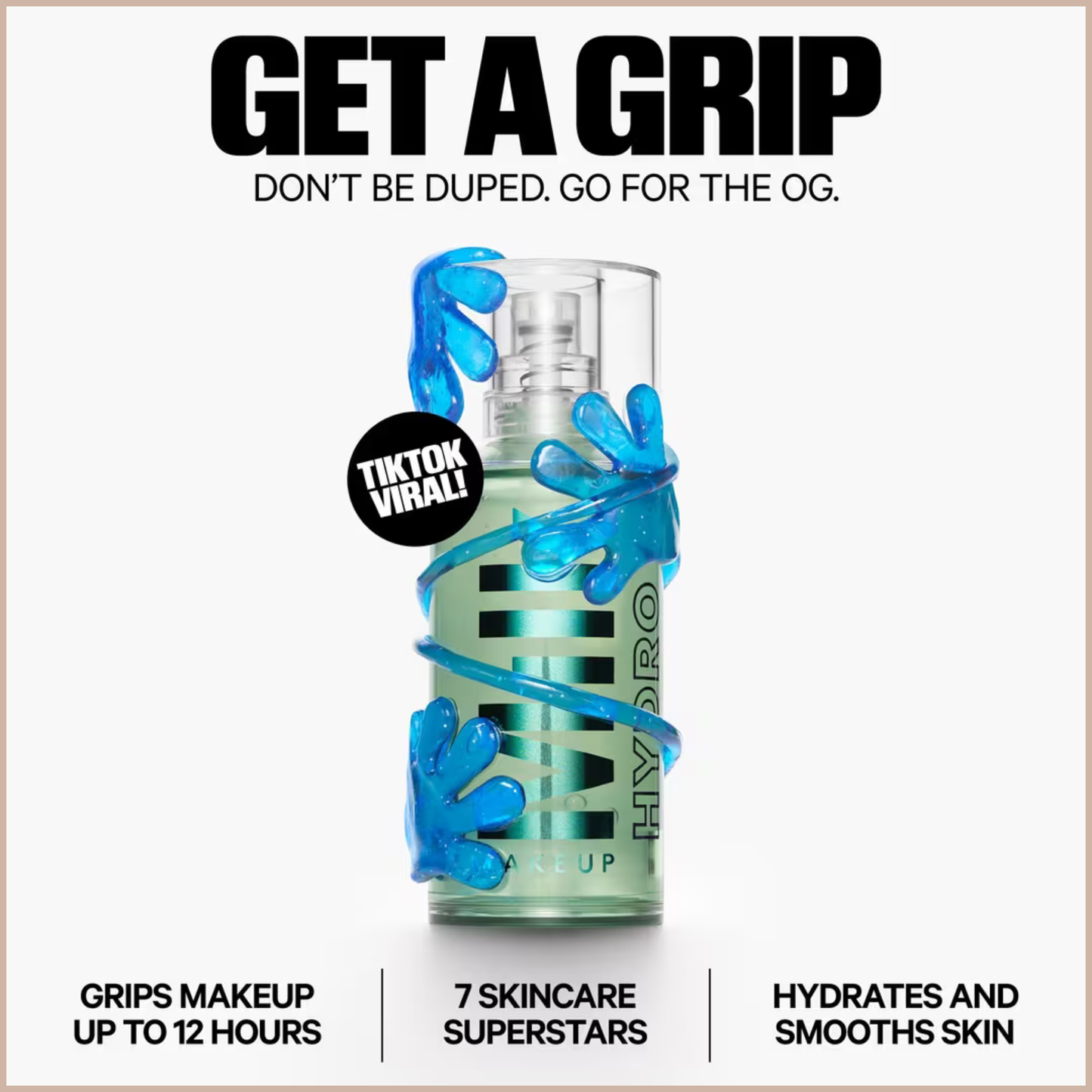 Hydro Grip Hydrating Makeup Primer – 12HR Makeup Grip with Hyaluronic Acid & Niacinamide