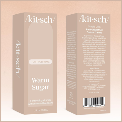 Hair Perfume for Women – Warm Sugar Hair & Body Mist with Patented Odor-Eliminating Technology – Pink Grapefruit, Spun Sugar & Vanilla Scent – 50ml