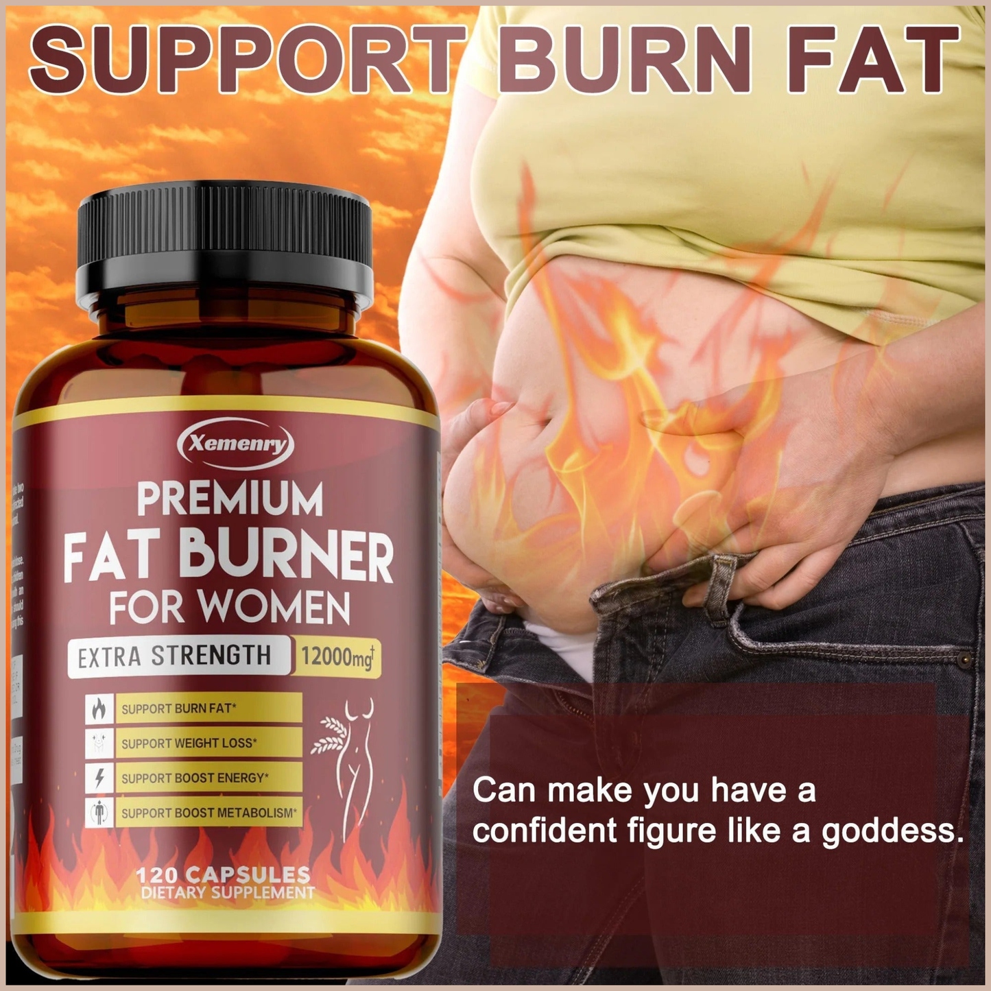 Green Tea Weight Management Capsules – Metabolism, Energy & Fat Support – 120 Count