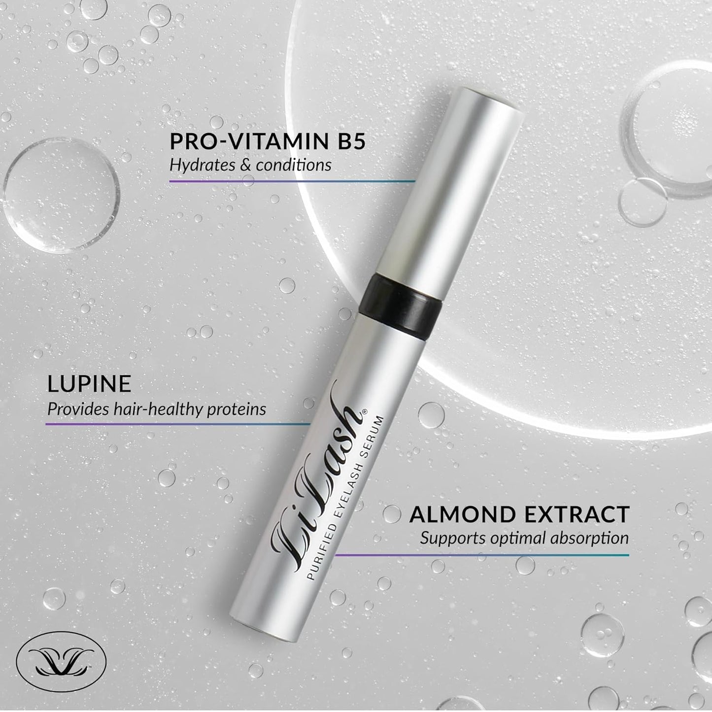LiLash Purified Eyelash Serum – Vegan Lash Enhancer for Longer, Fuller & Thicker-Looking Lashes – 2ml / 90-Day Supply