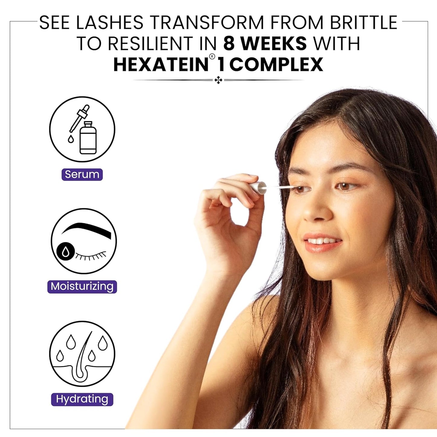 RapidLash Eyelash Enhancing Serum with HEXATEIN 1 Complex – Conditioning Lash Serum for Longer, Fuller & Thicker-Looking Lashes – 3ml / 0.1 fl oz