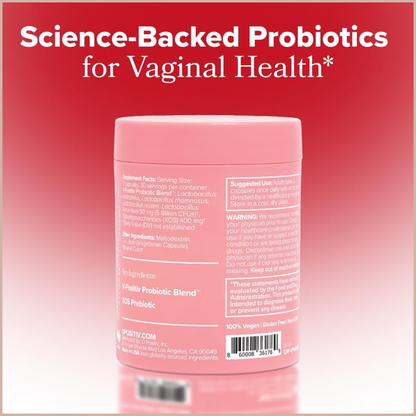 URO Vaginal Probiotics for Women – pH Balance, Healthy Odor & Flora Support with Prebiotics & Lactobacillus – 60 Capsules