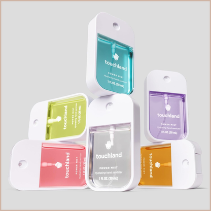 Hand Sanitizer Spray Blossom Trio – Pure Lavender, Vanilla Blossom & Rainwater – 3 x 1 fl oz Travel Mists