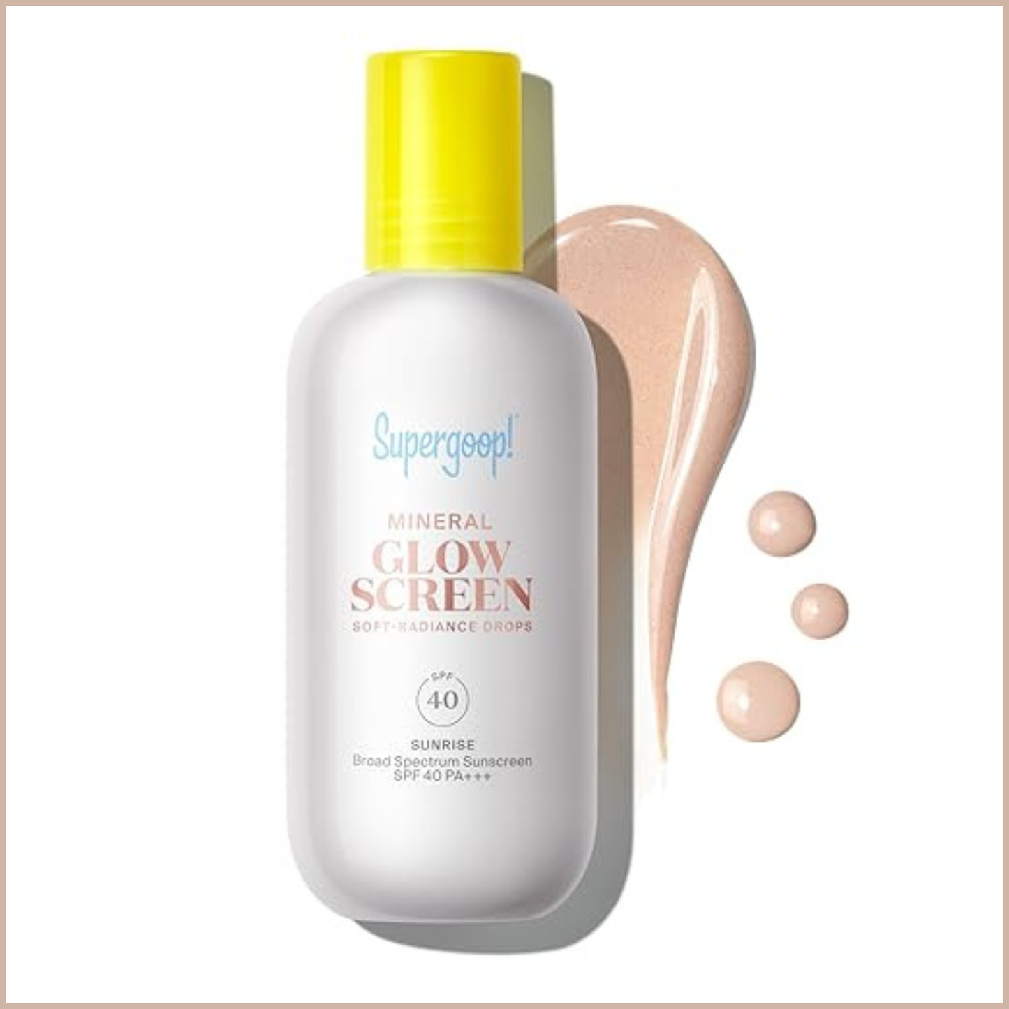 Radiant Mineral Sunscreen Drops SPF 40 for Soft Glow & Pore Blurring