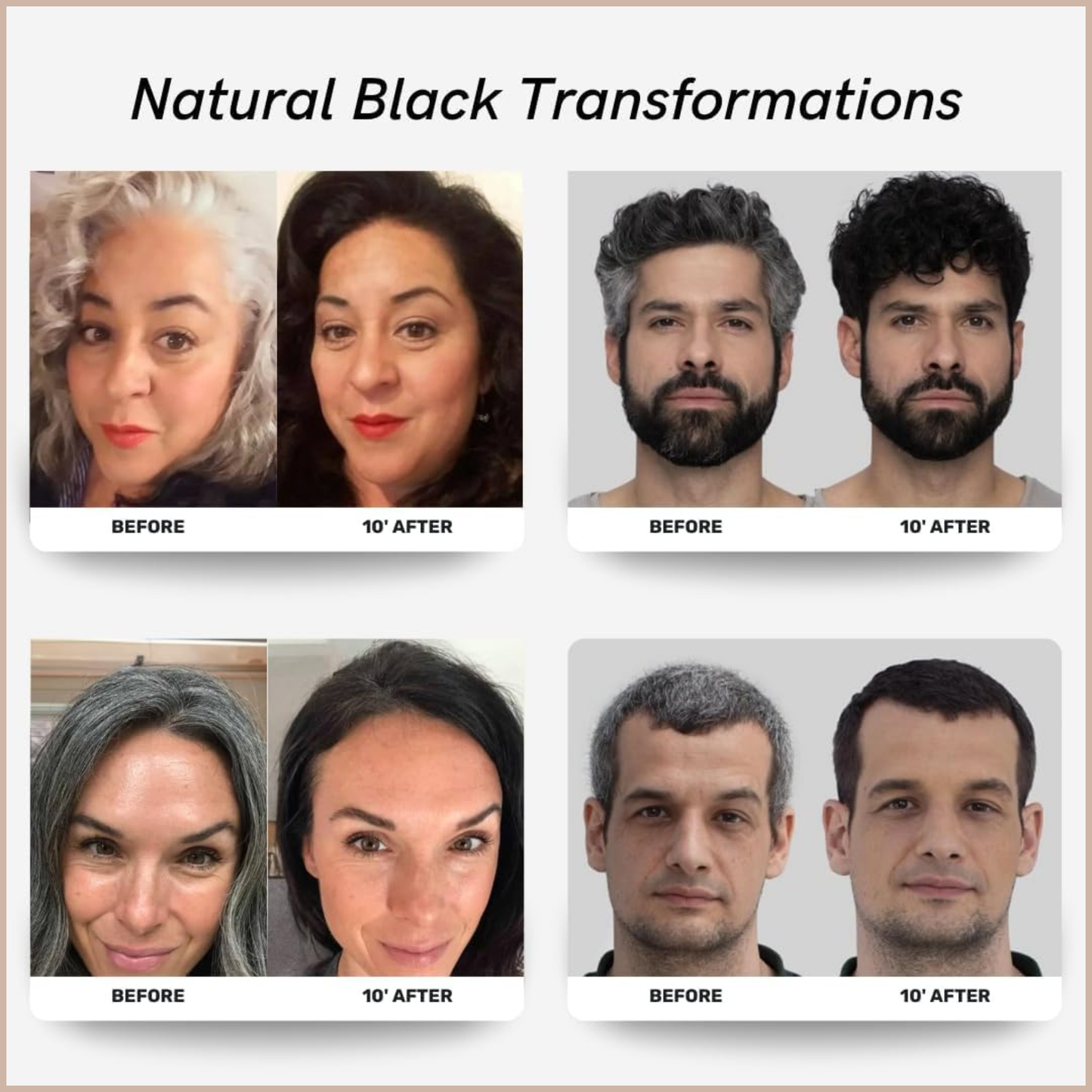 Instant Gray Coverage Shampoo – Quick Color-Boosting Hair Treatment for Natural-Looking Results