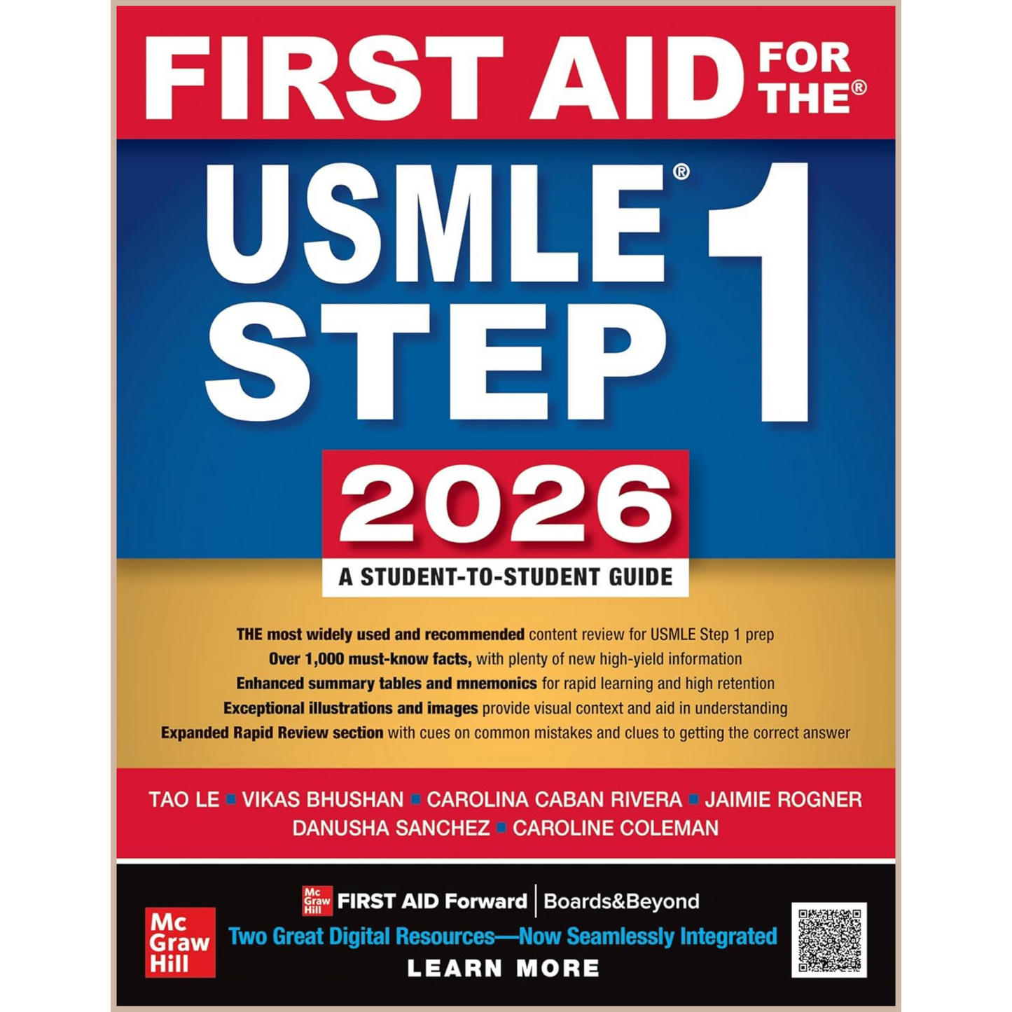 First Aid for the USMLE Step 1 (2026 Edition) – High-Yield Review Book for Medical Exam Preparation & Clinical Mastery