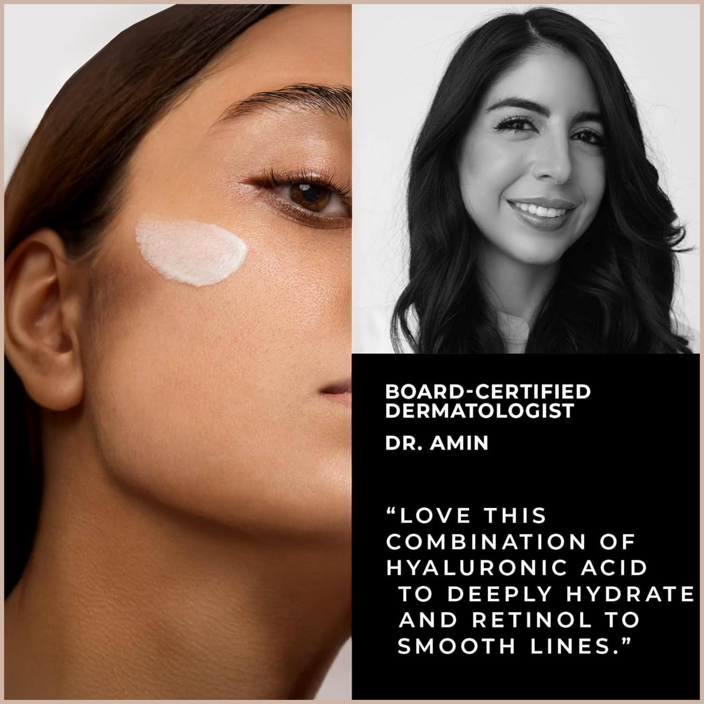 Anti-Aging Hydrating Face Cream with Retinol & Hyaluronic Acid for Wrinkles & Firming