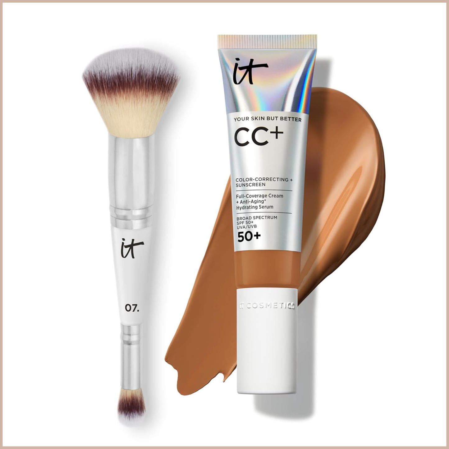 Full Coverage CC Cream SPF 50+ & Flawless Complexion Brush Set