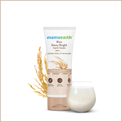 Rice Water & Niacinamide Gentle Facial Cleanser for Daily Hydration & Oil Control
