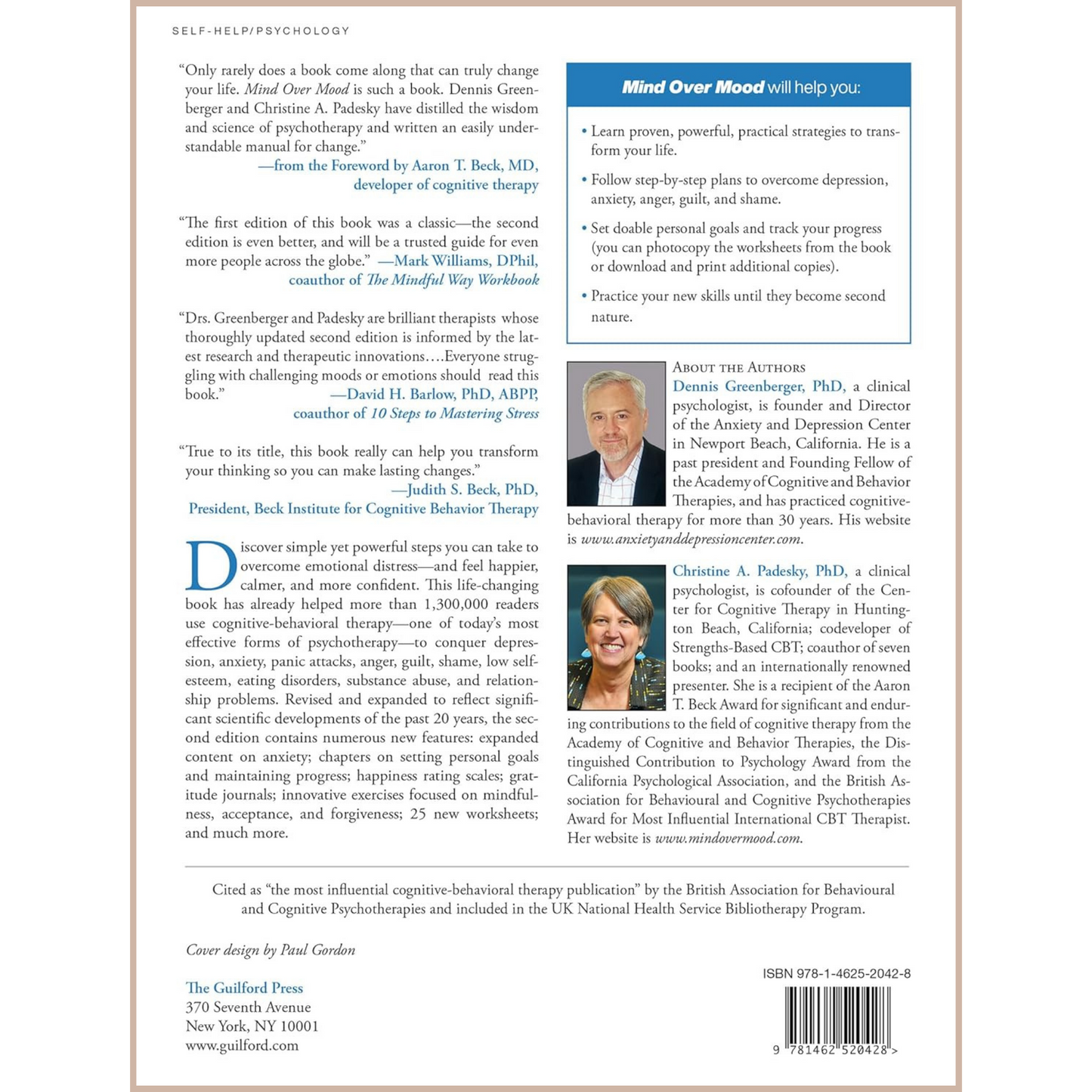 Mind Over Mood – CBT Workbook for Depression, Anxiety & Emotional Healing (Revised Edition)