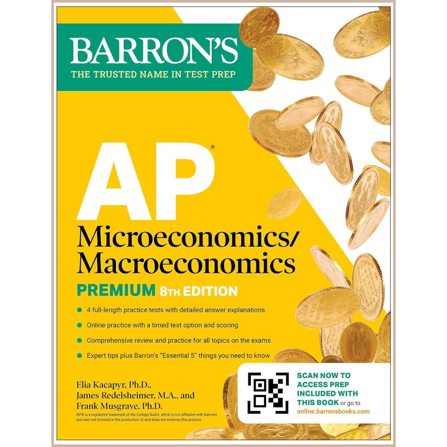 Barron’s AP Microeconomics & Macroeconomics Premium Study Guide (8th Edition) – Full Review, Practice Tests & Online Exam Prep System