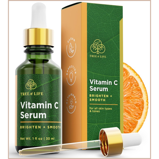 Vitamin C Face Serum with Hyaluronic Acid & Collagen – Brightening Anti-Aging Treatment for Dark Spots, Wrinkles & Uneven Skin Tone