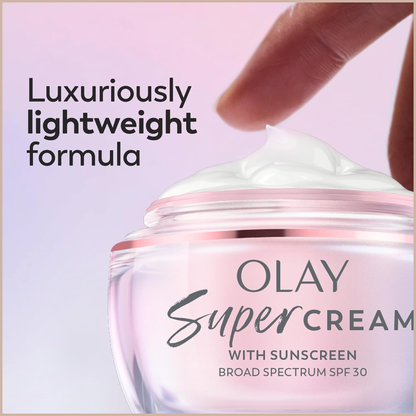 Face Moisturizer SPF 30 with Niacinamide, Vitamin C & Hyaluronic Acid for Brightening, Hydration & Firming