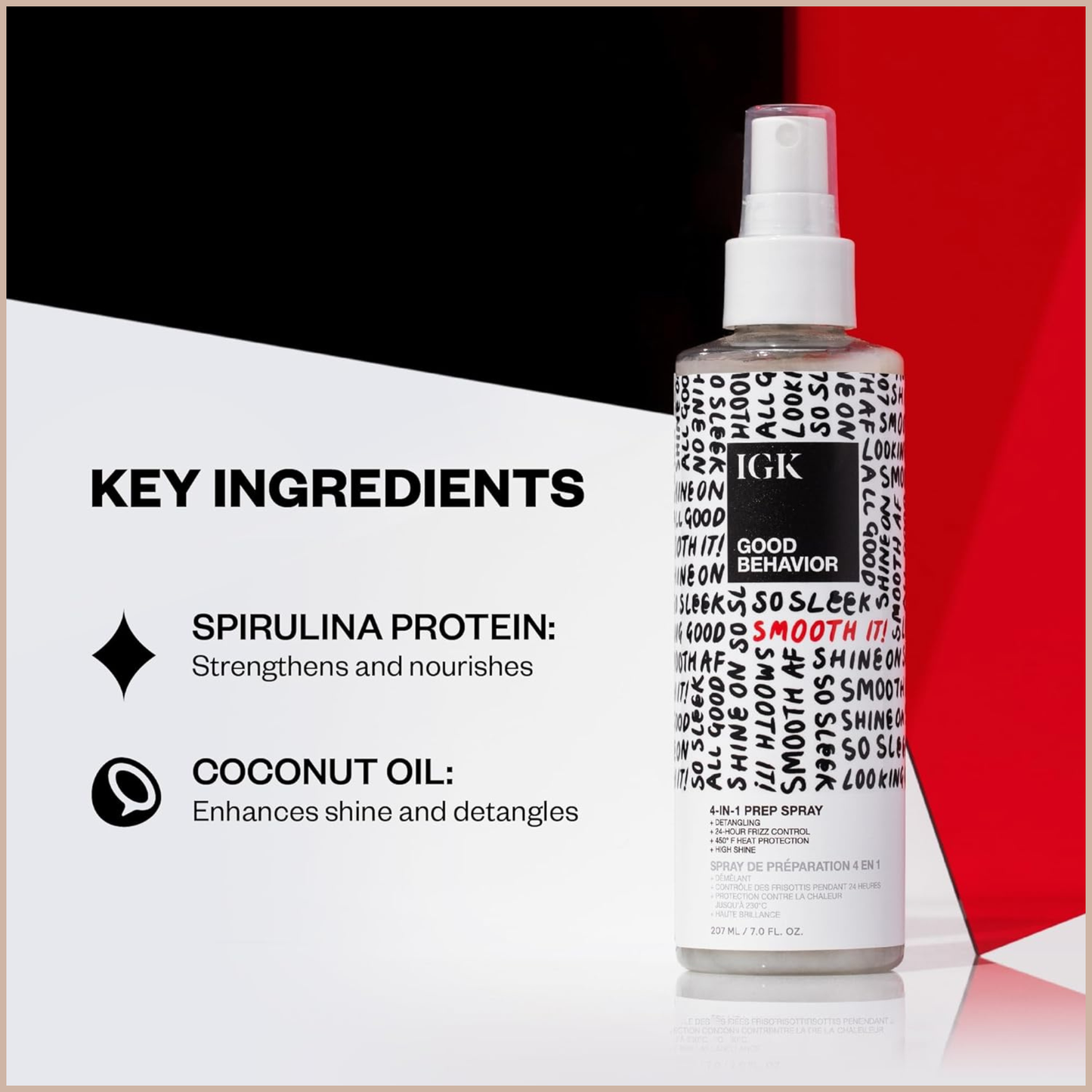 Heat Protectant Detangling Spray – Frizz Control & Shine-Boosting Hair Mist