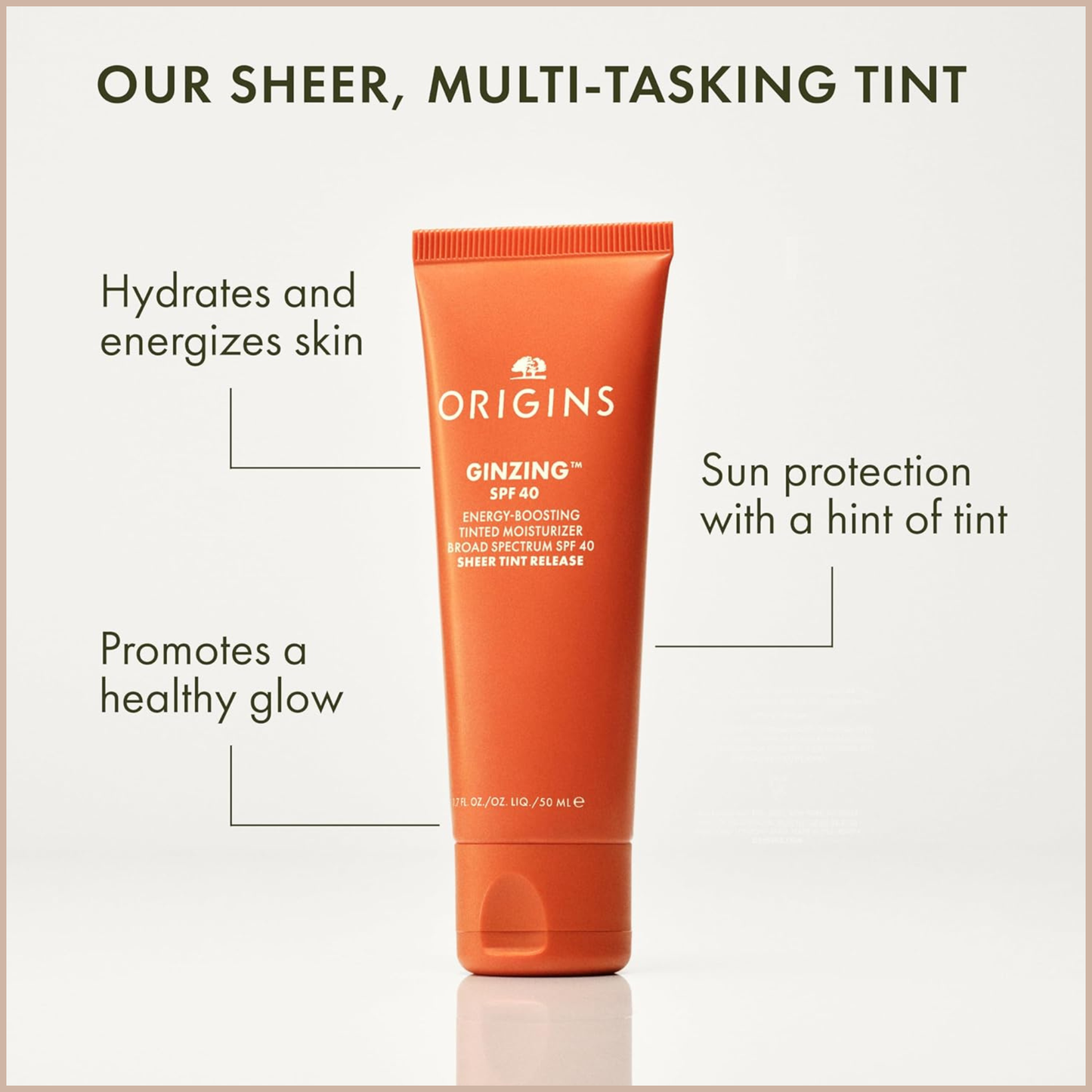 Tinted Moisturizer with SPF 40 – Hydrating Face Lotion with Sun Protection & Natural Glow