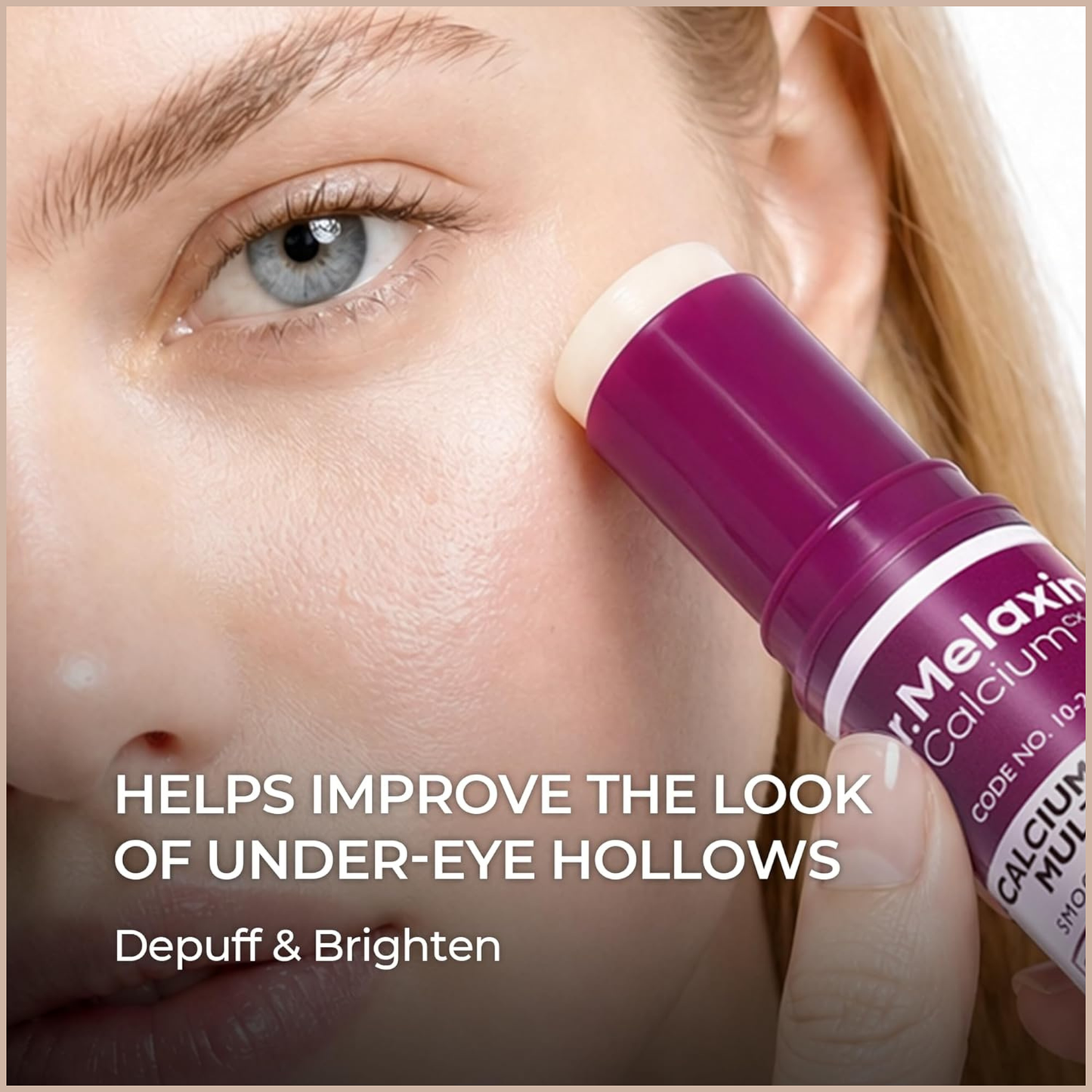 Anti-Aging Eye Balm Stick with Calcium, Collagen & Vitamin D for Wrinkle Care & Volume Support