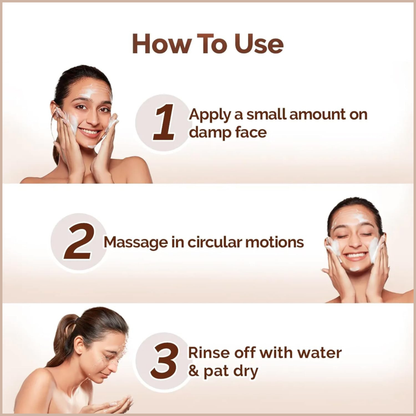 Rice Water & Niacinamide Gentle Facial Cleanser for Daily Hydration & Oil Control