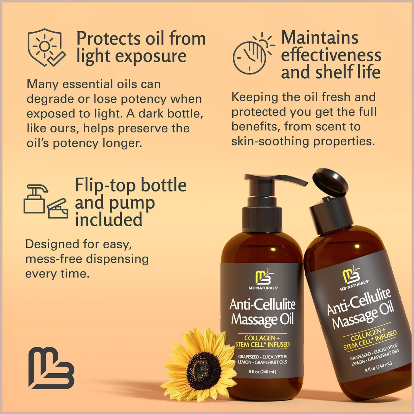 Anti-Cellulite Firming Massage Oil with Collagen & Stem Cells for Smoother Skin & Hydration