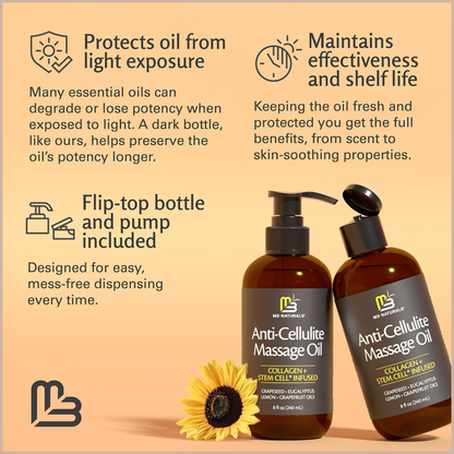 Anti-Cellulite Firming Massage Oil with Collagen & Stem Cells for Smoother Skin & Hydration