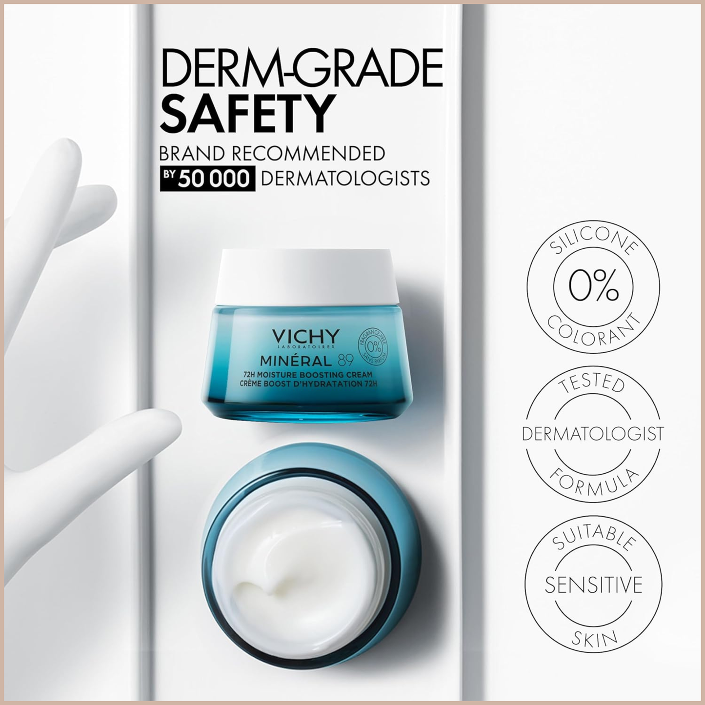 Hydrating Face Moisturizer with Hyaluronic Acid & Niacinamide for Barrier Support & 72H Hydration