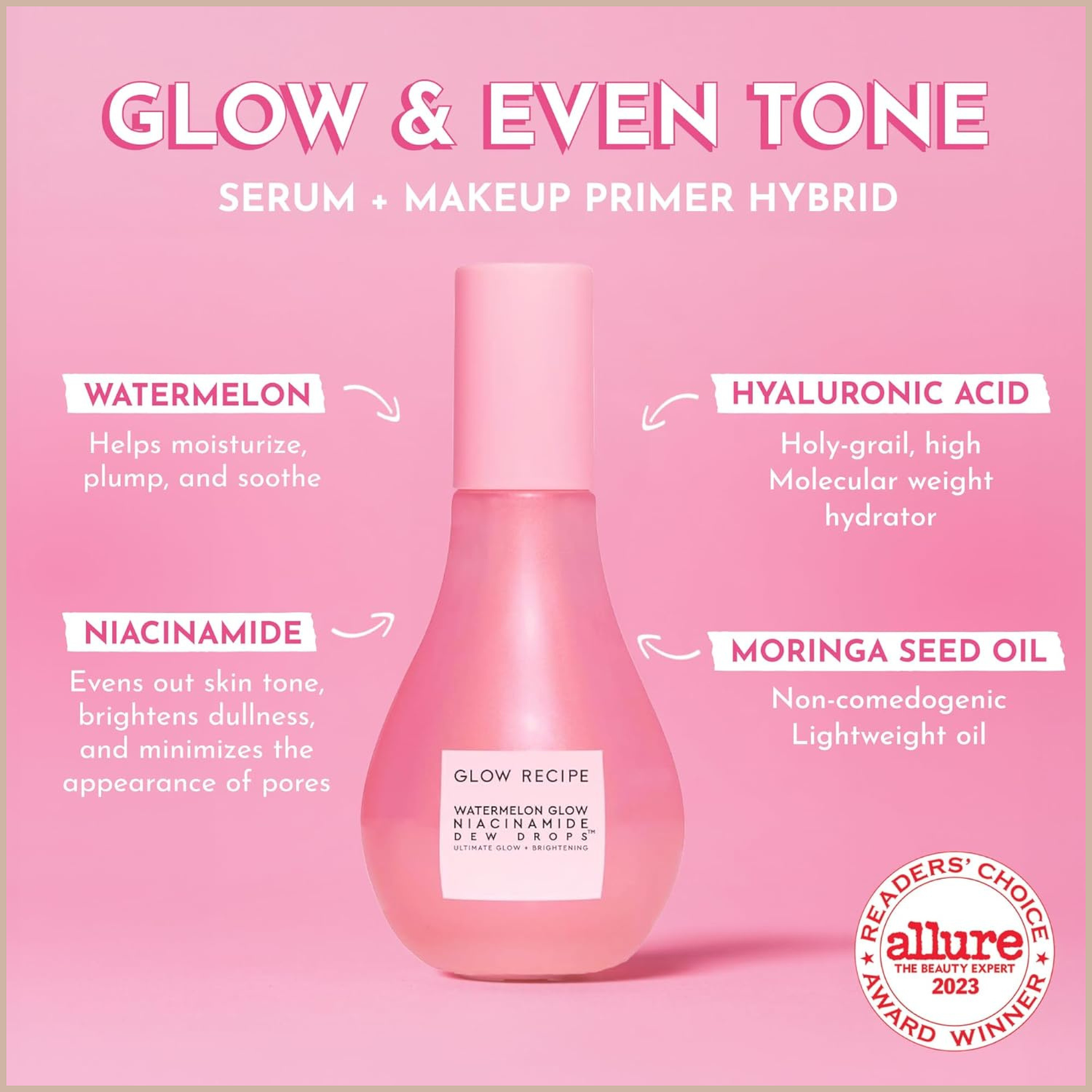 Brightening Niacinamide Face Serum for Hydration, Glow & Skin Smoothing