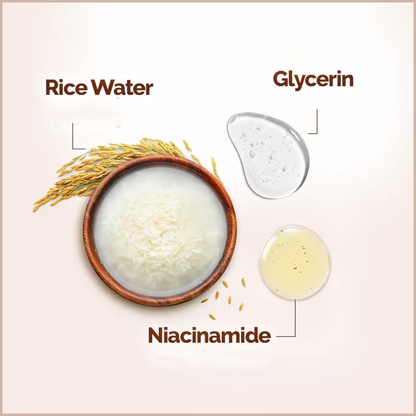 Rice Water & Niacinamide Gentle Facial Cleanser for Daily Hydration & Oil Control