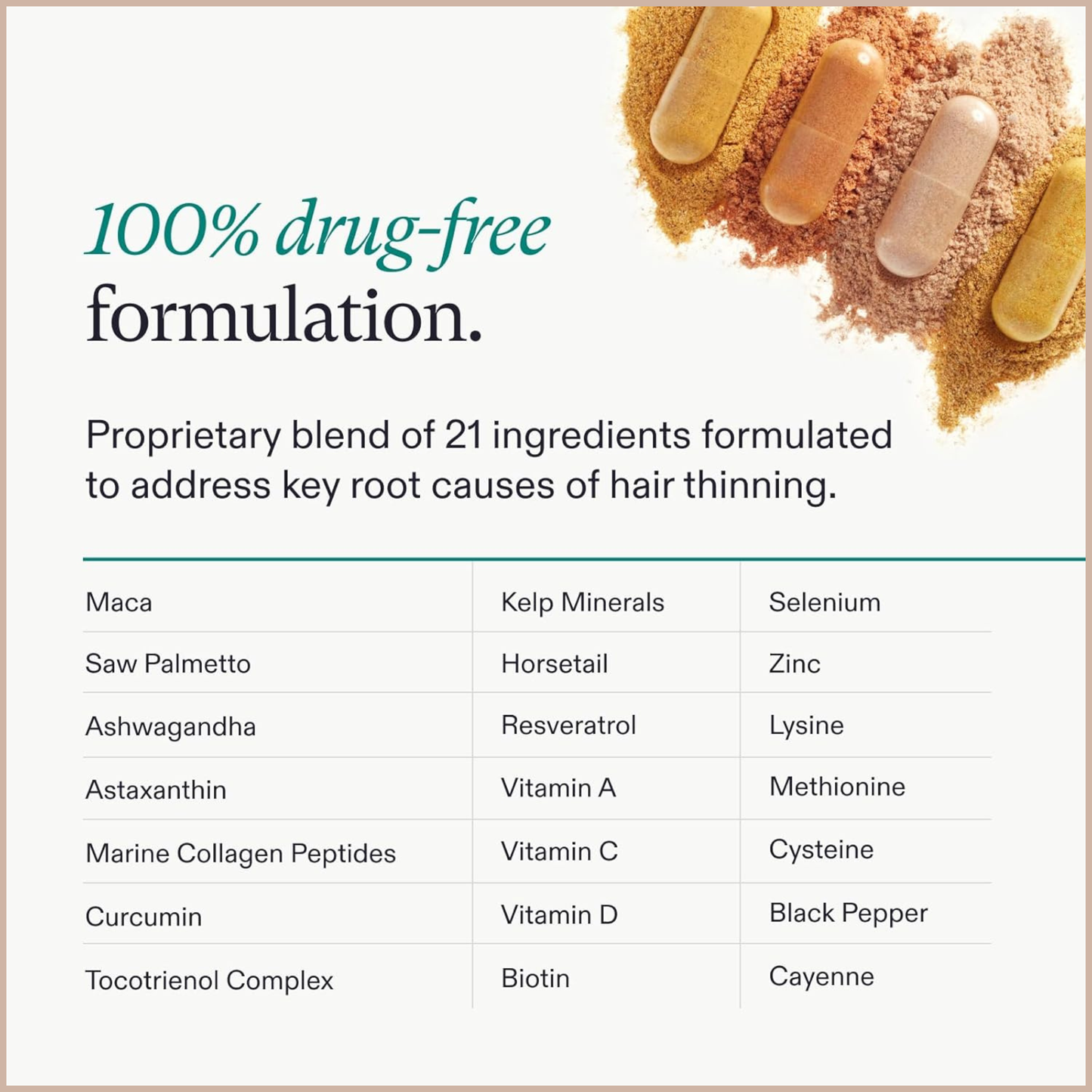 Hair Growth Support Supplement for Women 45+ – Fuller, Stronger, Thicker-Looking Hair Support Capsules