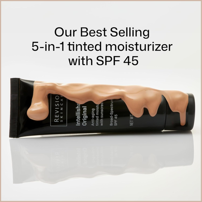 Tinted Face Moisturizer SPF 45 with Peptides & Vitamin C for Anti-Aging, Brightening & Hydration