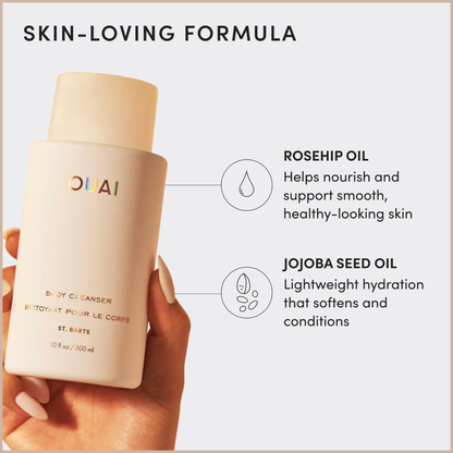 Hydrating Vegan Body Wash with Rosehip & Jojoba Oils – Moisturizing Shower Gel for Soft, Smooth Skin