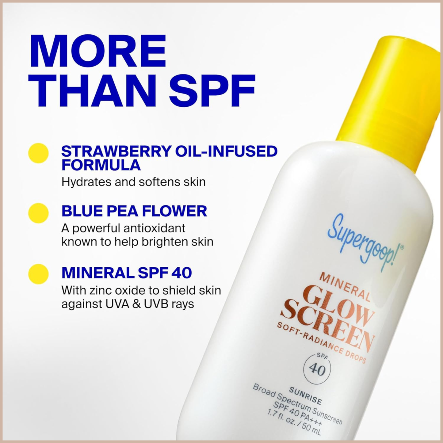 Radiant Mineral Sunscreen Drops SPF 40 for Soft Glow & Pore Blurring