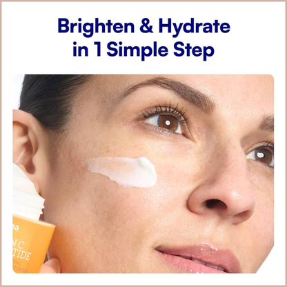 Vitamin C Brightening Face Moisturizer with Tri-Peptides for Hydration, Glow & Elasticity Support