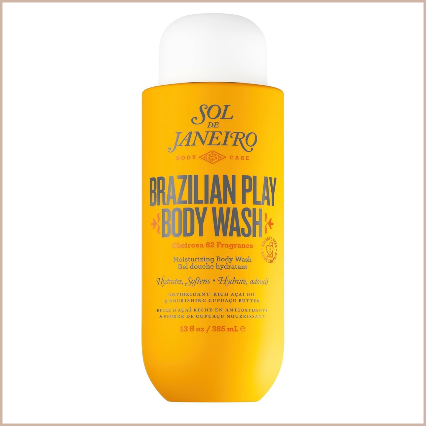 Sol de Janeiro Cheirosa 62 Body Wash – Hydrating Gel Cleanser with Cupuaçu Butter & Coconut Oil