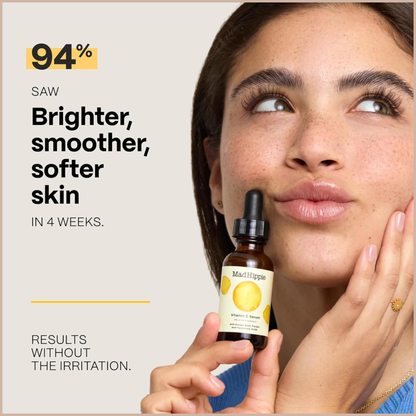Vitamin C Face Serum with Hyaluronic Acid, Vitamin E & Ferulic Acid – Brightening Antioxidant Treatment for Face & Neck