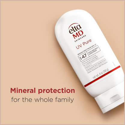 100% Mineral Sunscreen SPF 47 for Face & Body (Water-Resistant)