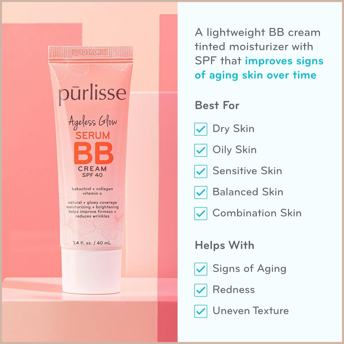 Tinted BB Cream with Natural Glow & Skin-Smoothing Coverage