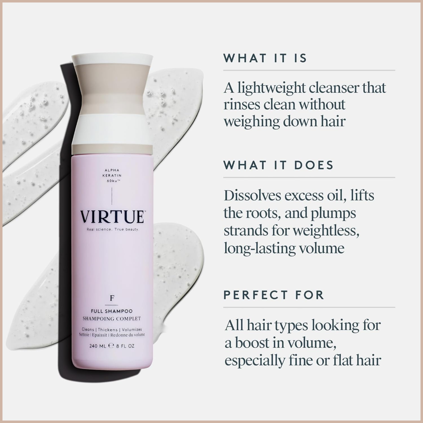 Volumizing Shampoo for Fine Hair – Lightweight Formula for Fuller, Thicker-Looking Hair