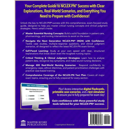 Next Generation NCLEX-PN Exam Prep – Clinical Judgment Study Guide with Practice Questions, Case Scenarios & Digital Test Simulator