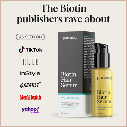 Biotin Hair Growth Serum – Thicker, Fuller-Looking Hair Support for Men & Women