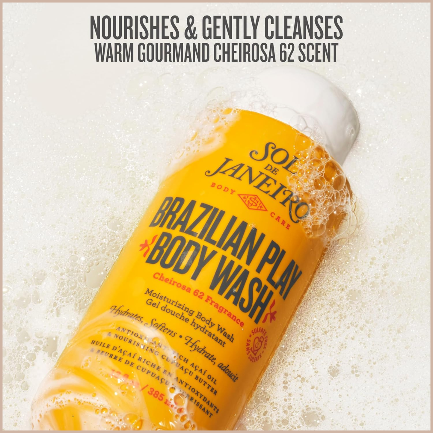 Sol de Janeiro Cheirosa 62 Body Wash – Hydrating Gel Cleanser with Cupuaçu Butter & Coconut Oil