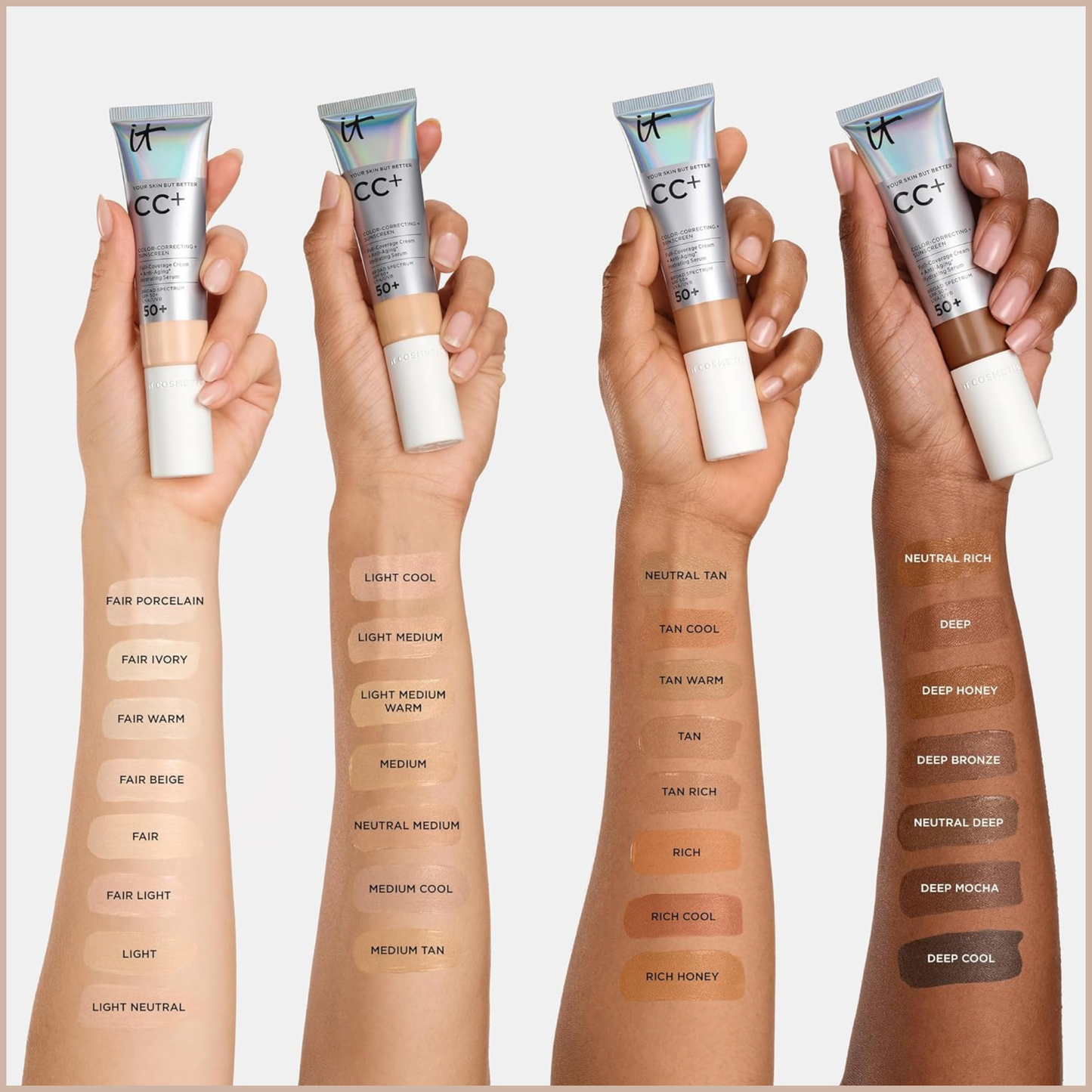 Full Coverage CC Cream SPF 50+ & Flawless Complexion Brush Set
