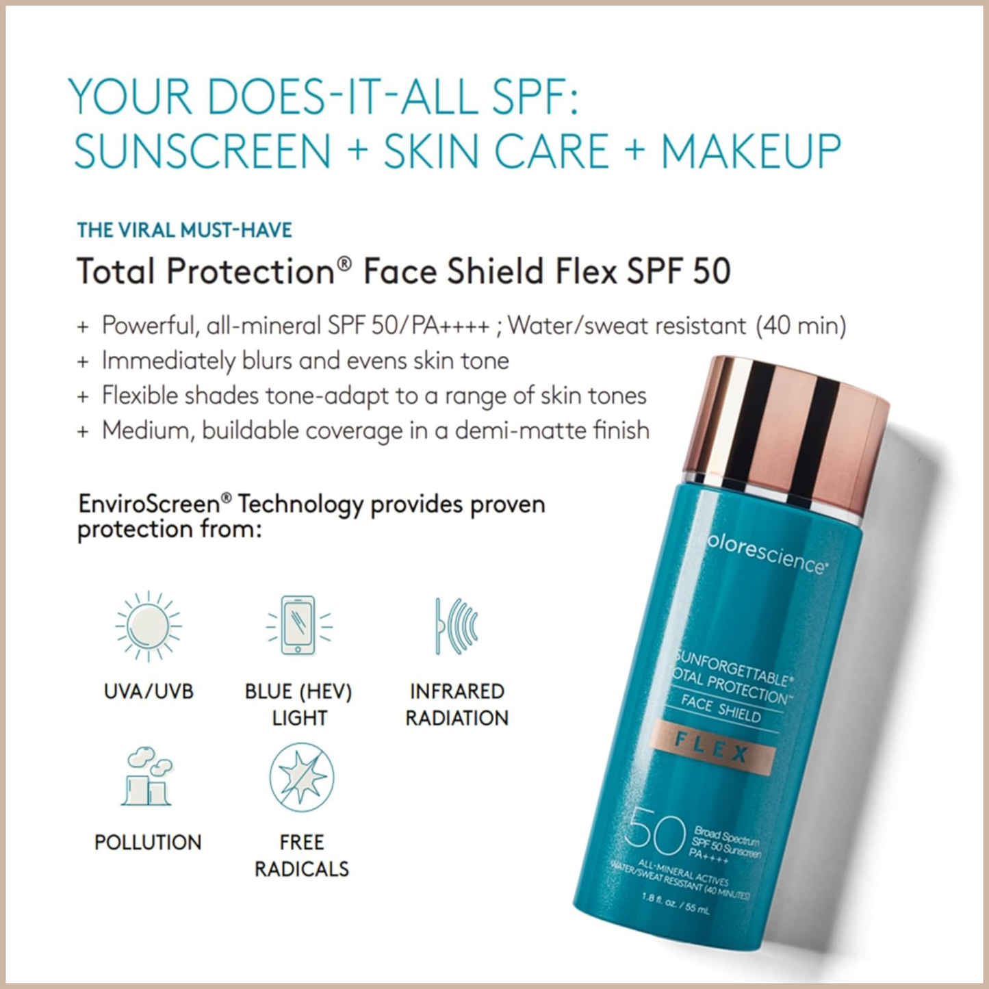 Tinted Mineral Sunscreen SPF 50 with Tone-Adapting Coverage
