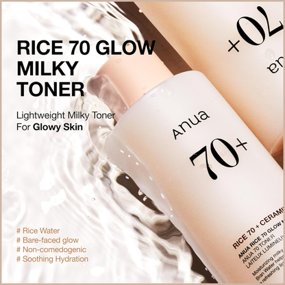 Rice Water & Niacinamide Milky Toner for Deep Hydration & Skin Barrier Support