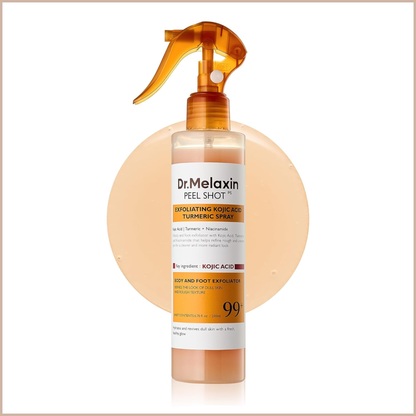 Kojic Acid & Turmeric Exfoliating Body Spray for Brightening, Nourishing & Skin Renewal