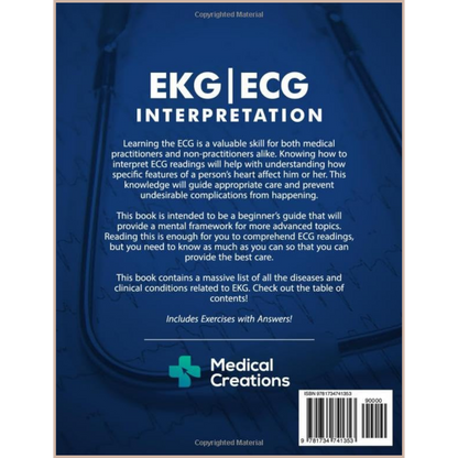 12-Lead EKG Interpretation Guide – Step-by-Step ECG Reading, Arrhythmia Recognition & Clinical Cardiology Study Book