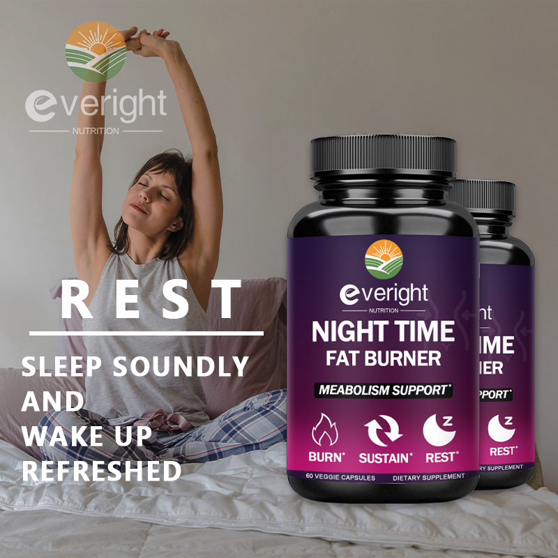 Nighttime Wellness Capsules with Green Coffee Bean Extract, Adult Dietary Supplement 60 Count